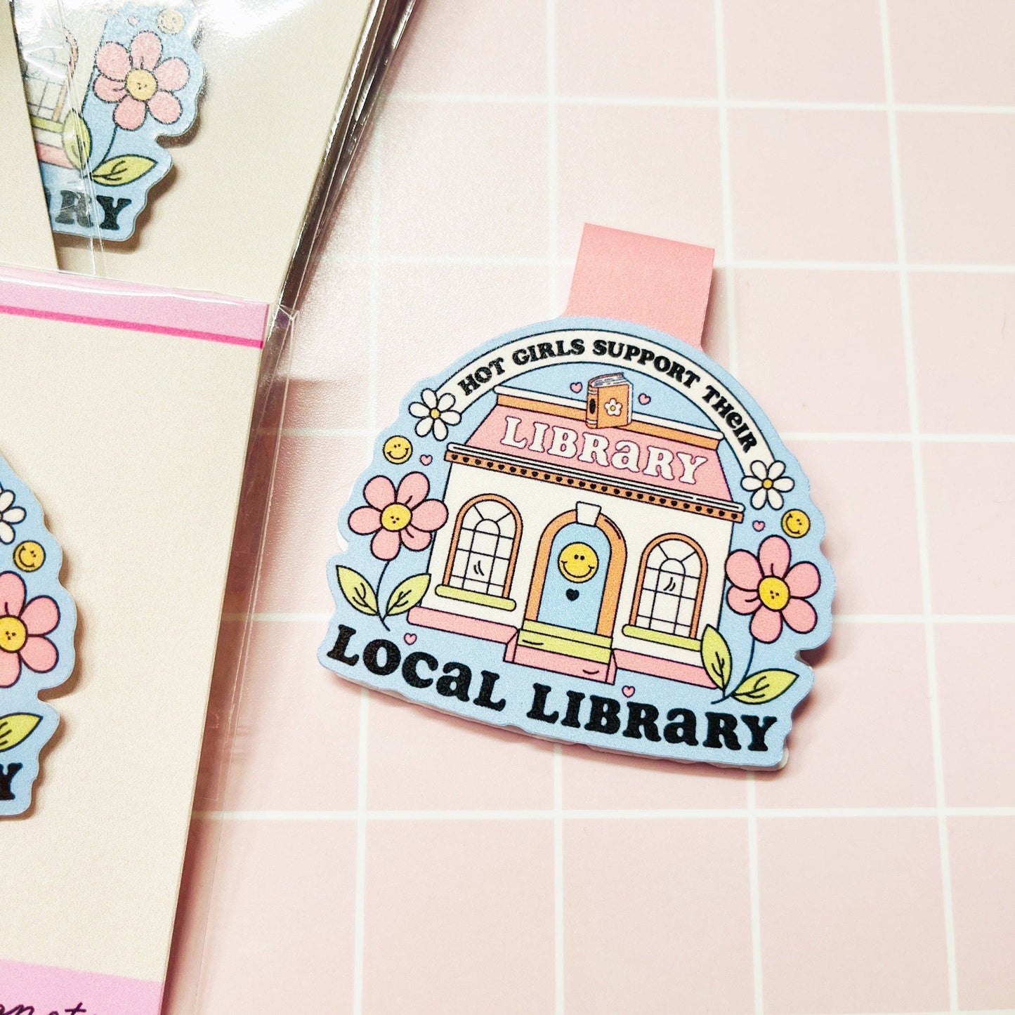 Magnetic Bookmark, Hot Girls Support Their Local Library