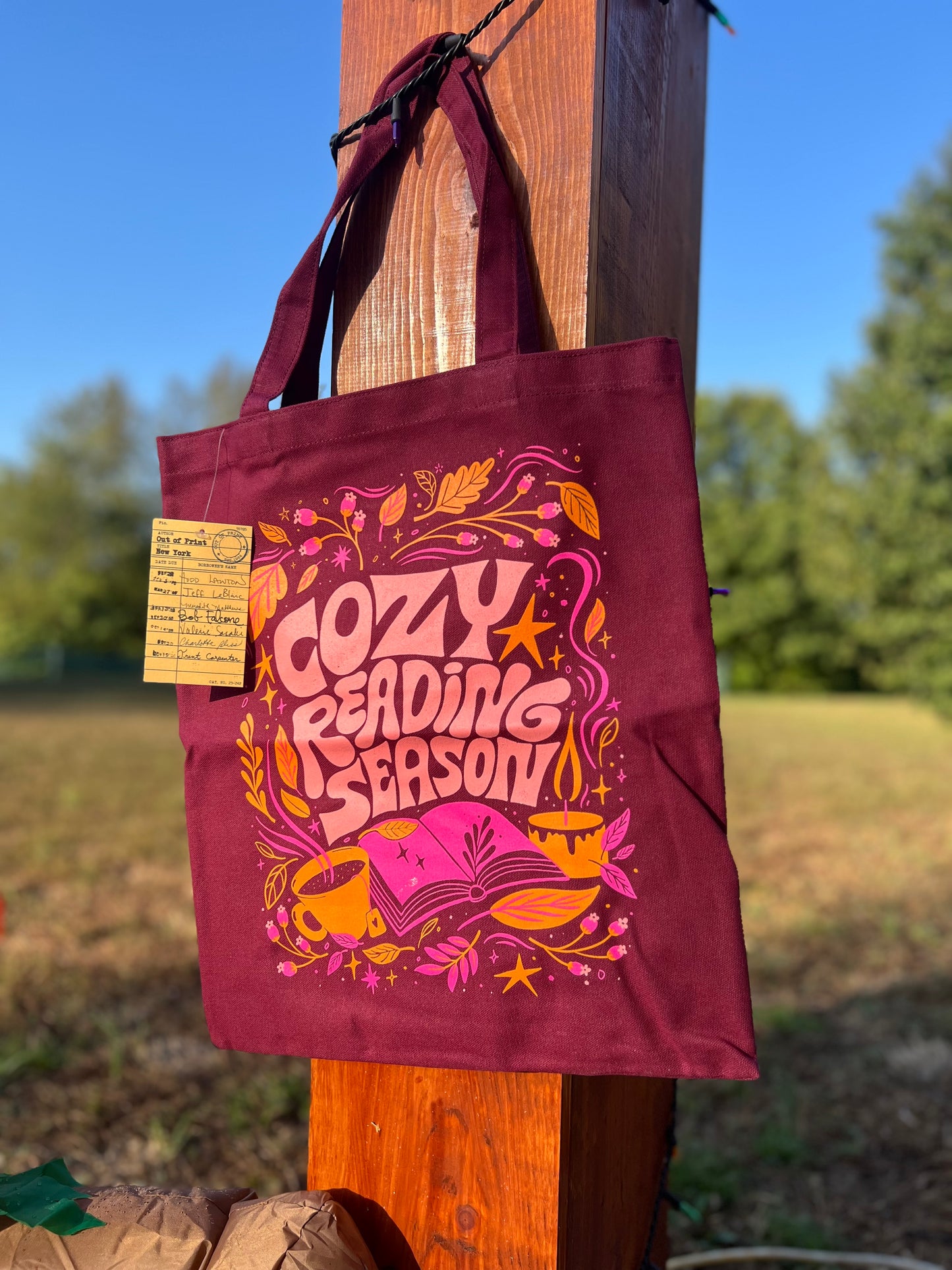 Cozy Reading Season Tote
